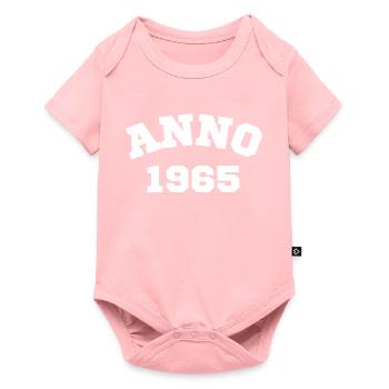 Anno 1965 Anniversaire Année de naissance - Body à manches courtes Premium Bébé - rose - Devant