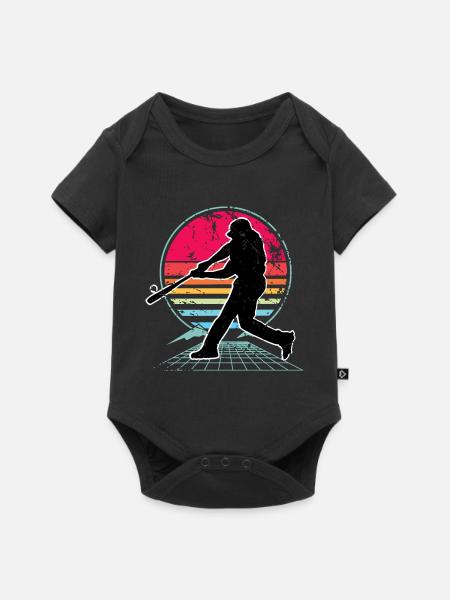 Baseball - Baby Premium Kurzarmbody - Schwarz