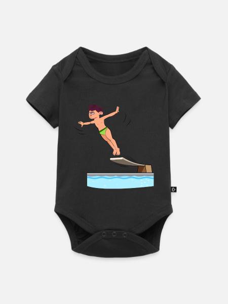 Springboard Diving - Baby Premium short-sleeve bodysuit - black