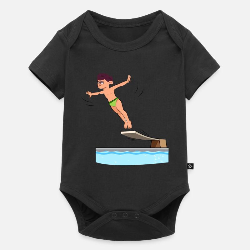Springboard Diving - Baby Premium short-sleeve bodysuit - black