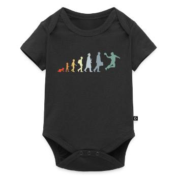 Évolution du handball vintage - Body à manches courtes Premium Bébé - noir - Devant