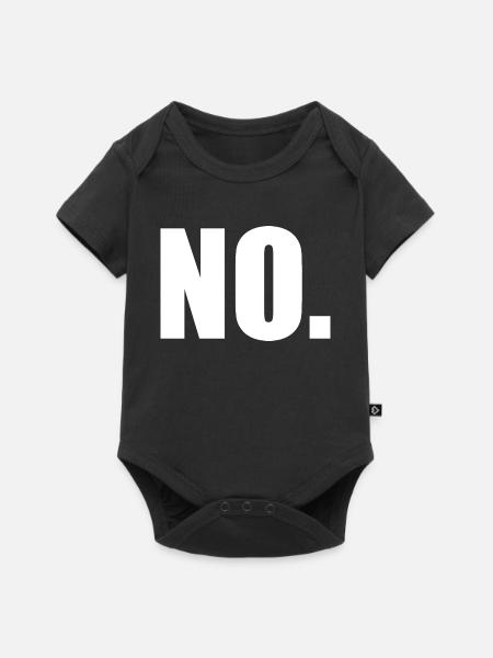 No - Baby Premium Kurzarmbody - Schwarz