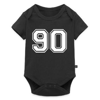 90 - Baby Premium Kurzarmbody - Schwarz - Vorne