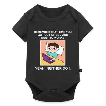 Work out of bed design for proud Pinoys - Baby Premium short-sleeve bodysuit - black - Front
