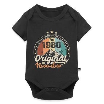 Die Legenden wurden im November 1980 geboren Geschenk - Baby Premium Kurzarmbody - Schwarz - Vorne