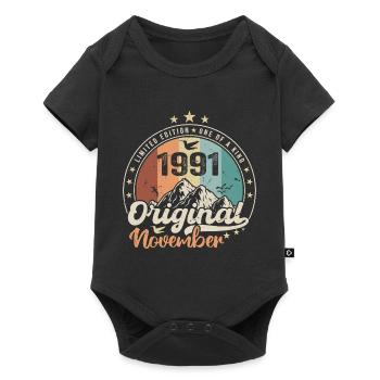 Die Legenden wurden im November 1991 geboren Geschenk - Baby Premium Kurzarmbody - Schwarz - Vorne