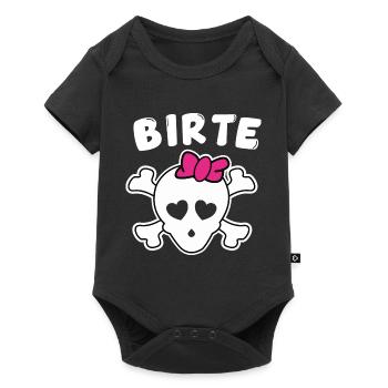 Piratin Birte Design für Mädchen und Frauen - Baby Premium Kurzarmbody - Schwarz - Vorne