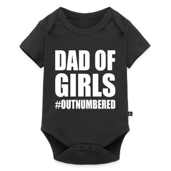 Dad of girls outnumbered - Body à manches courtes Premium Bébé - noir - Devant