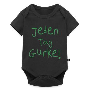 Jeden Tag Gurke - Baby Premium Kurzarmbody - Schwarz - Vorne