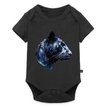 Panther - Baby Premium Kurzarmbody - Schwarz - Vorne