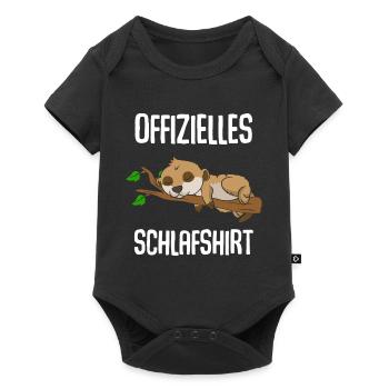 T-shirt de nuit officiel Meerkat - Body à manches courtes Premium Bébé - noir - Devant