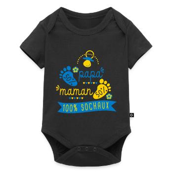 sochaux foot supporter football enceinte - Body à manches courtes Premium Bébé - noir - Devant