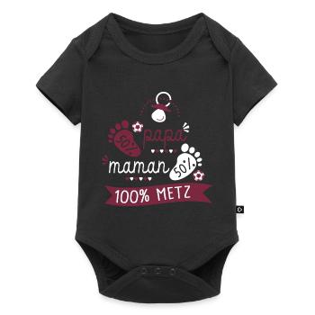Metz Naissance bébé supporter club metz football - Body à manches courtes Premium Bébé - noir - Devant