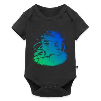 Taucher Free Dive Diver Damen Tauchen Herren - Baby Premium Kurzarmbody - Schwarz - Vorne