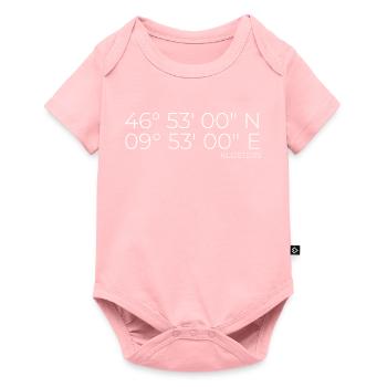 Coordonnées Klosters, Grisons, Suisse - Body à manches courtes Premium Bébé - rose - Devant