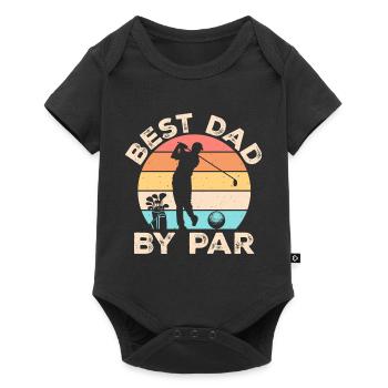 Best Dad By Par Golfing Golf Lover Father's Day - Body à manches courtes Premium Bébé - noir - Devant