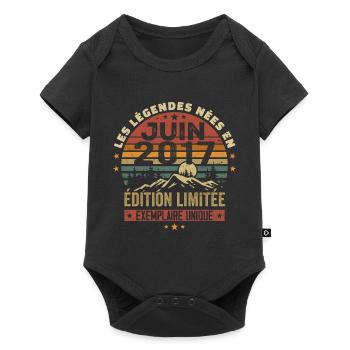 Born In June 2017 Vintage June 2017 Birthday - Baby Premium short-sleeve bodysuit - black - Front