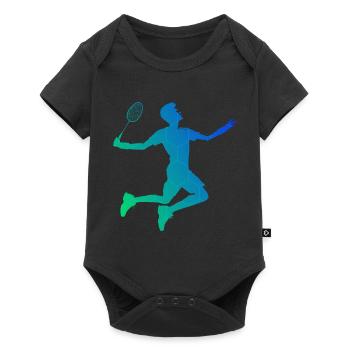 Badminton Badminton Squash Homme Joueur de Badminton - Body à manches courtes Premium Bébé - noir - Devant