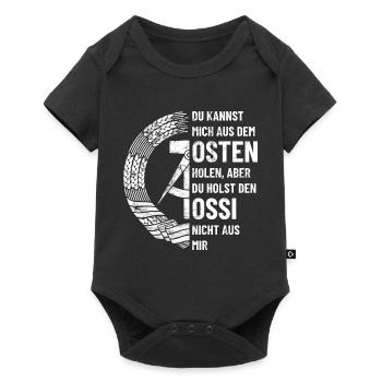 DDR Osten, Ossi Spruch Geschenk - Baby Premium Kurzarmbody - Schwarz - Vorne