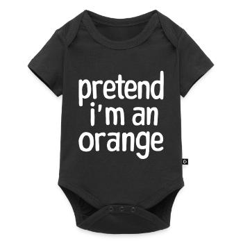 Lustiges Orangenfrucht Geschenk - Baby Premium Kurzarmbody - Schwarz - Vorne