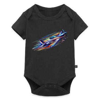 Avion de voltige - Body à manches courtes Premium Bébé - noir - Devant