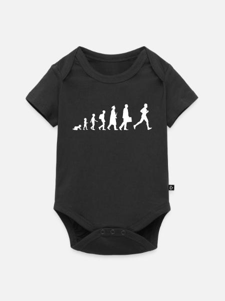 Vom Kind zum Läufer - Baby Premium Kurzarmbody - Schwarz