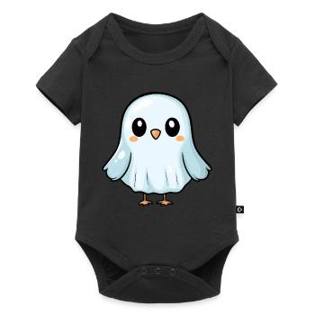 Taube Vogel Halloween Comic Geist - Baby Premium Kurzarmbody - Schwarz - Vorne