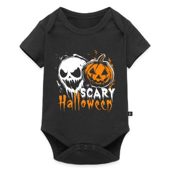 Costume de citrouille d’Halloween effrayant - Effrayant - Body à manches courtes Premium Bébé - noir - Devant