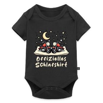 offizielles schlafshirt pärchen simson s51Moto - Baby Premium Kurzarmbody - Schwarz - Vorne