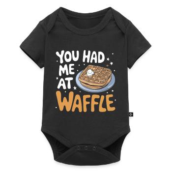 Waffles Breakfast Sweets - Baby Premium short-sleeve bodysuit - black - Front