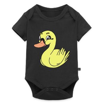 anatra anatre bambini bambino bambino - Body Premium a maniche corte per neonati  - nero - Fronte