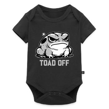 Vintage Frog Toad Meme Grumpy Frog Don't Toad Me - Baby Premium Kurzarmbody - Schwarz - Vorne