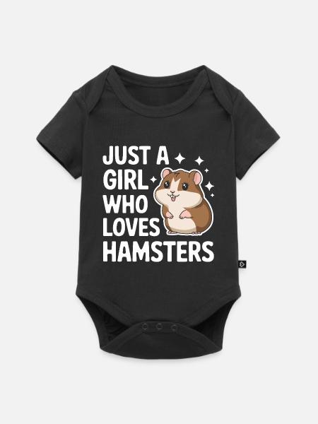 Hamster - Baby Premium Kurzarmbody - Schwarz