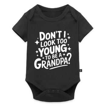 Papy Grand-père Famille Fête des pères - Body à manches courtes Premium Bébé - noir - Devant