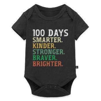 100 Days of School Smarter - 100th Days Of School - Baby Premium short-sleeve bodysuit - black - Front