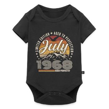 juillet 1968 Cadeau 57e Anniversaire juillet 1968 - Body à manches courtes Premium Bébé - noir - Devant