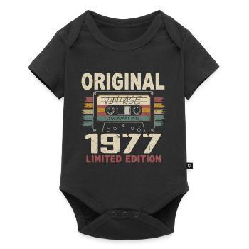 1977 Birthday Gift 1977 Vintage 1977 Retro - Baby Premium short-sleeve bodysuit - black - Front