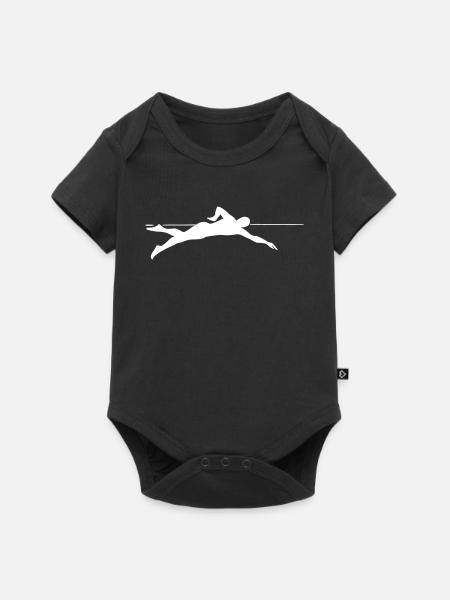 Dynamischer Sprinter Liniengrafik - Baby Premium Kurzarmbody - Schwarz