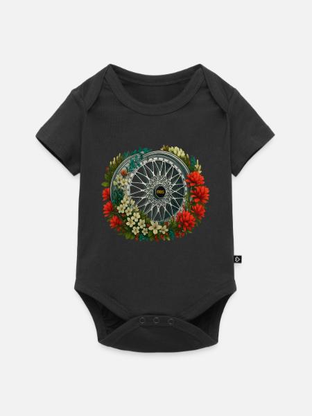 BBS Felge Blume - Baby Premium Kurzarmbody - Schwarz