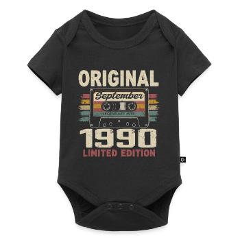 Septembre 1990 Anniversaire, Né en Septembre 1990 - Body à manches courtes Premium Bébé - noir - Devant
