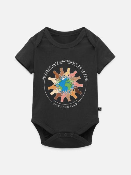 Journée Internationale de la Paix - Baby Premium Kurzarmbody - Schwarz