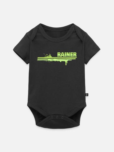 Rainer - Baby Premium Kurzarmbody - Schwarz