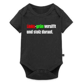 Vert gauche, sale et fier de ça. - Body à manches courtes Premium Bébé - noir - Devant