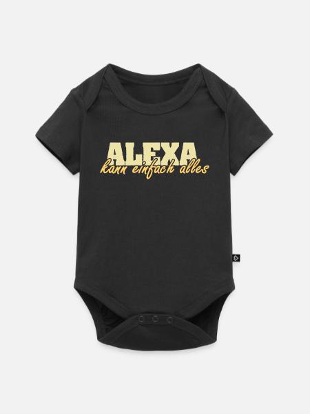 Frau Alexa - Baby Premium Kurzarmbody - Schwarz