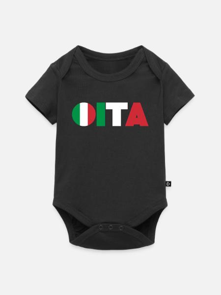 Italien - Baby Premium Kurzarmbody - Schwarz