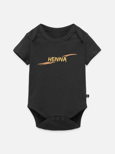 Geschenk Henna - Baby Premium Kurzarmbody - Schwarz
