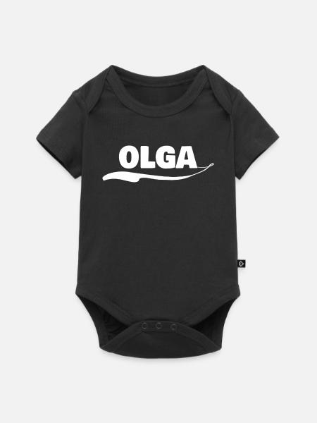 Geschenk Olga - Baby Premium Kurzarmbody - Schwarz