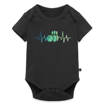 Bowling Heartbeat Bowler - Baby Premium short-sleeve bodysuit - black - Front