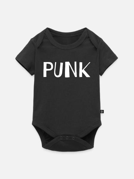 Punk-Logo Urbanes Design - Baby Premium Kurzarmbody - Schwarz