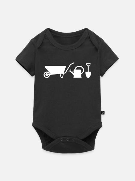 Garten Icons - Baby Premium Kurzarmbody - Schwarz